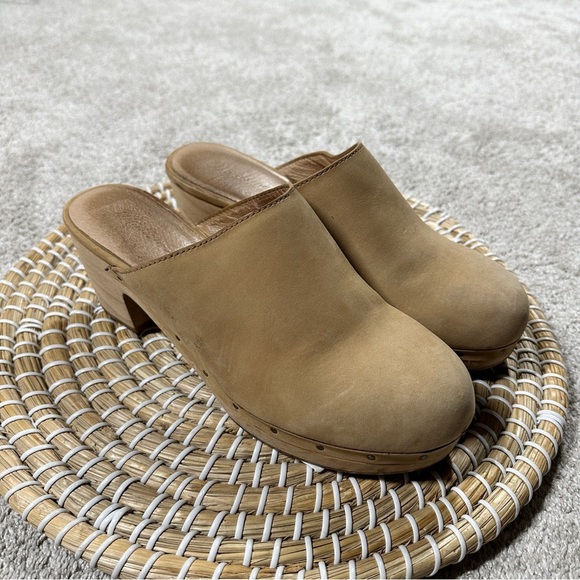 Madewell Women’s The Ayanna Clogs Mules Nubuck Leather Boho in Acorn Size 7 - Picture 2 of 16